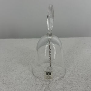 CIONI MARIO CLEAR Lead CRYSTAL BELL MINT MADE IN ITALY 5" IN HEIGHT